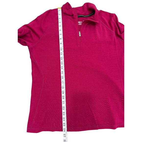 Smartwool Pink Quarter-Zip Long Sleeve Top Merino 250 Wool Womens Size 2X - Picture 5 of 8